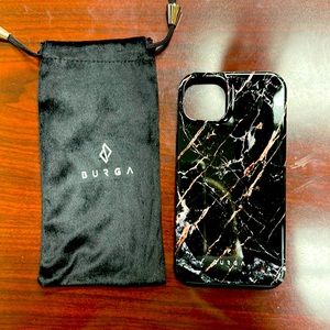 Burga Granite iPhone 14 PLUS new in bag black granite look